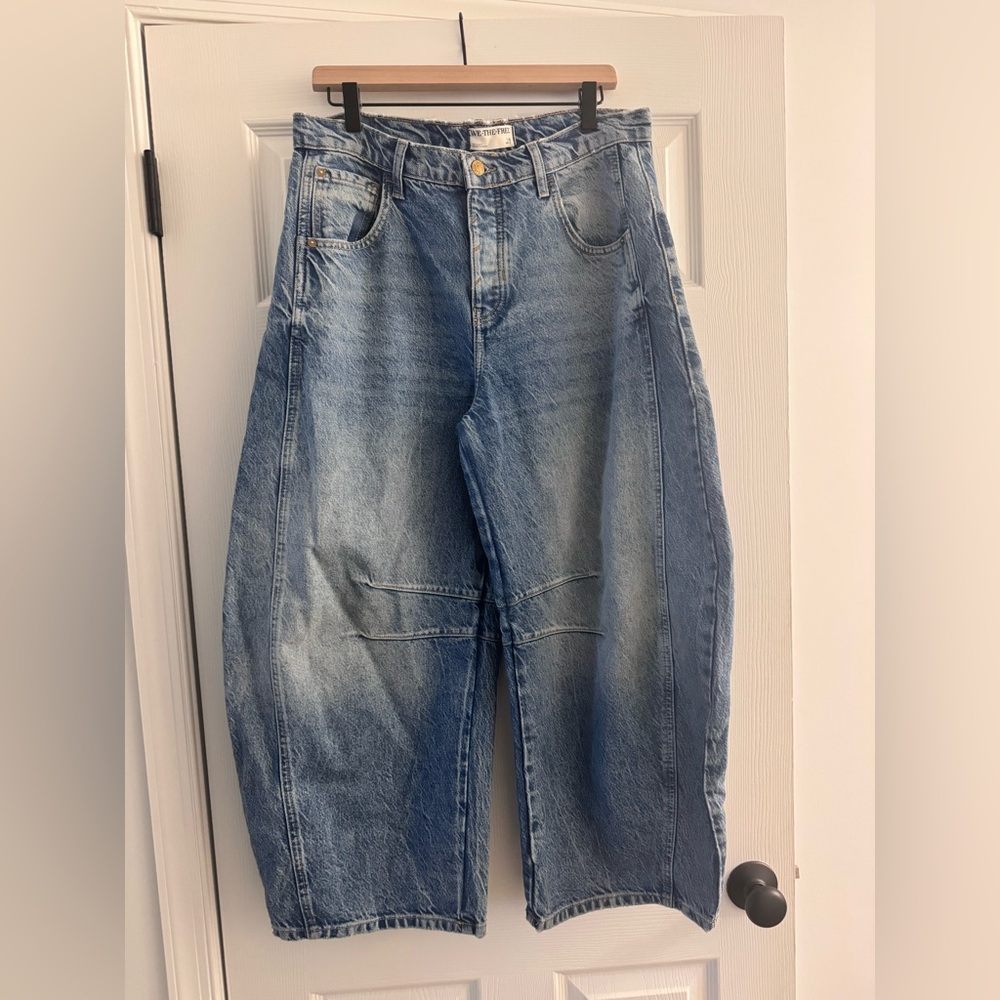 Free People Good Luck Barrel Jeans